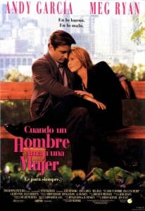 Poster for the movie "Cuando un hombre ama a una mujer"