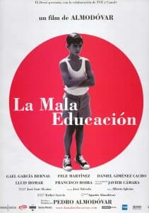 Poster for the movie "La mala educación"