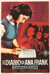 Poster for the movie "El diario de Ana Frank"