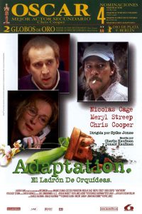 Poster for the movie "Adaptation. El ladrón de orquídeas"