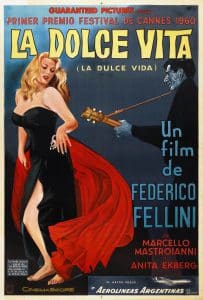 Poster for the movie "La dolce vita"