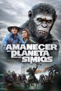 Poster for the movie "El amanecer del planeta de los simios"