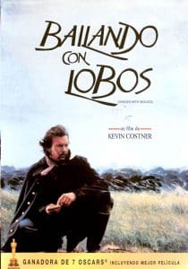 Poster for the movie "Bailando con lobos"